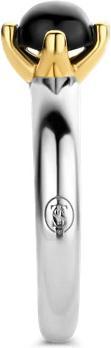 Produktbild Ti Sento Milano Ring mit Onyx bicolor vergoldet 12126BO (56, 925 Silber)