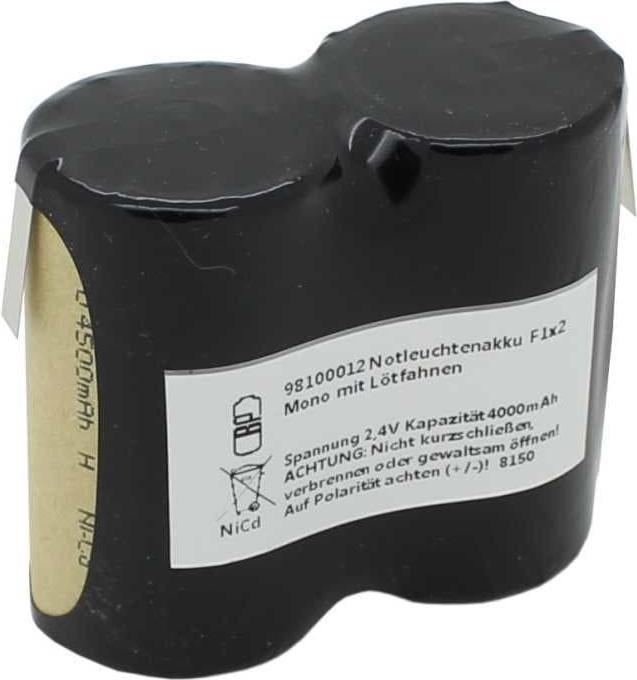 Produktbild AccuCell Akku F1x2 Mono D mit Lötfahnen (1 Stk., 4500 mAh, Ladegerät inkl. Akku)