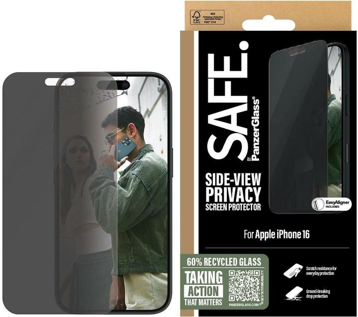 Produktbild PanzerGlass Privacy Displayschutz (1 Stück, Apple iPhone 16, Apple iPhone 15)