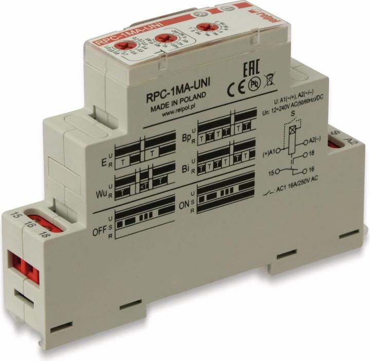 Actual product image Reltech Time relay RMFR1, 1 changeover contact, 10 functions