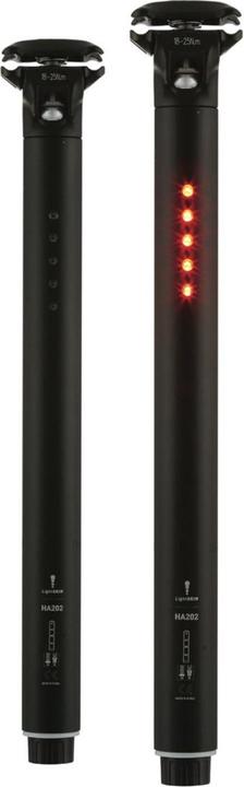 Actual product image Light Skin LED Seatposts, Black (26.6mm (Brompton 280mm)) (26.60 mm)
