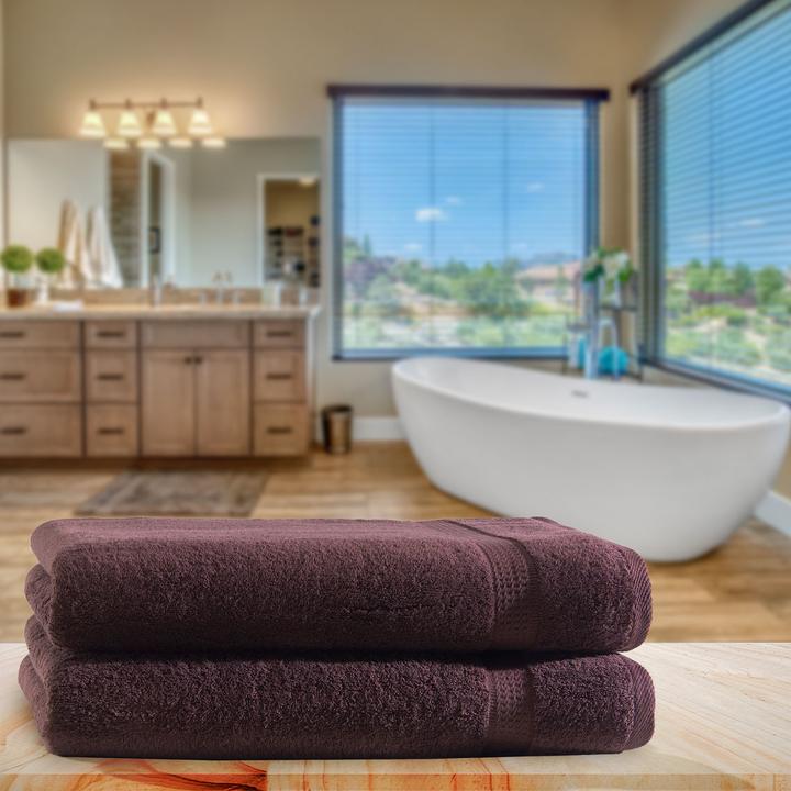 Image du produit Casativo Lot de 2 draps de douche, 70 x 140 cm, 100% coton luxueux (70 x 140 cm)