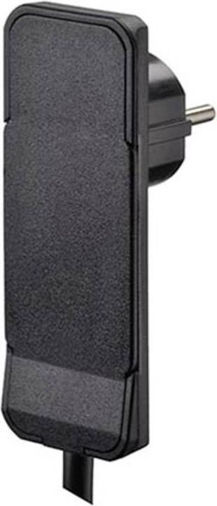 Actual product image NVB 104561 Multiple socket outlet black flat plug 1 pc. (3 x, 1.60 m)