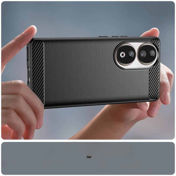 Produktbild Cover-Discount Honor 90 - Metall Carbon Look Hülle schwarz (Honor 90)