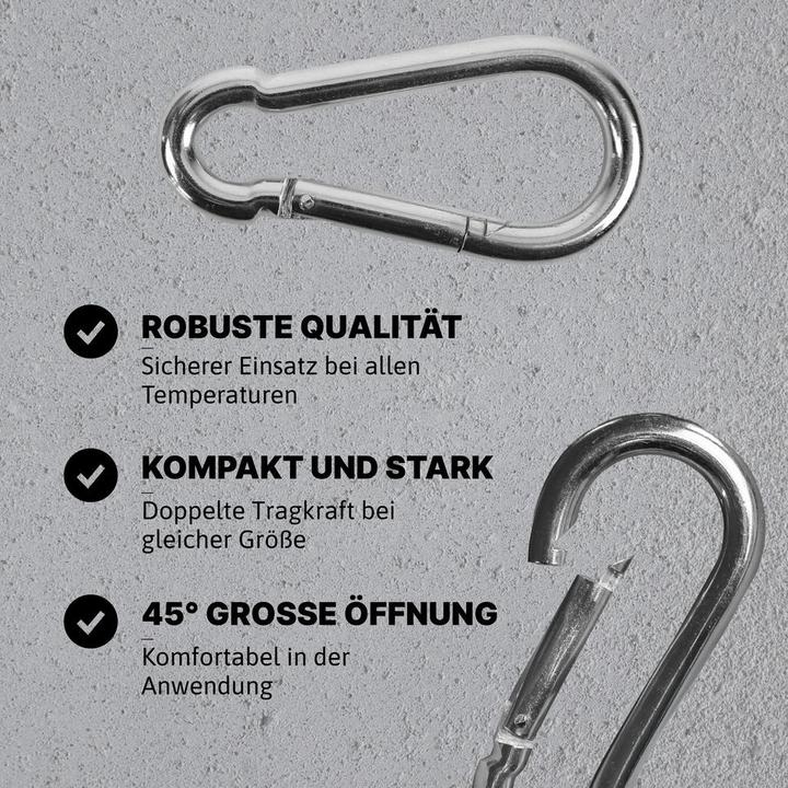 Actual product image Dönges Feuerwehr-Karabinerhaken, DIN 5299 C, 100 x 10 mm, verzinkt, 10 x 100 mm