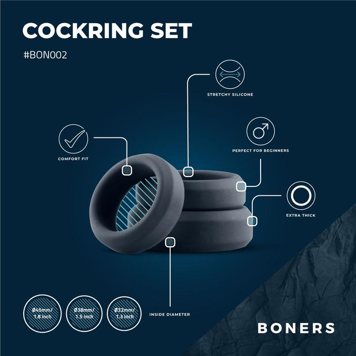 Produktbild Boners Wide Cockring Set (4 cm)