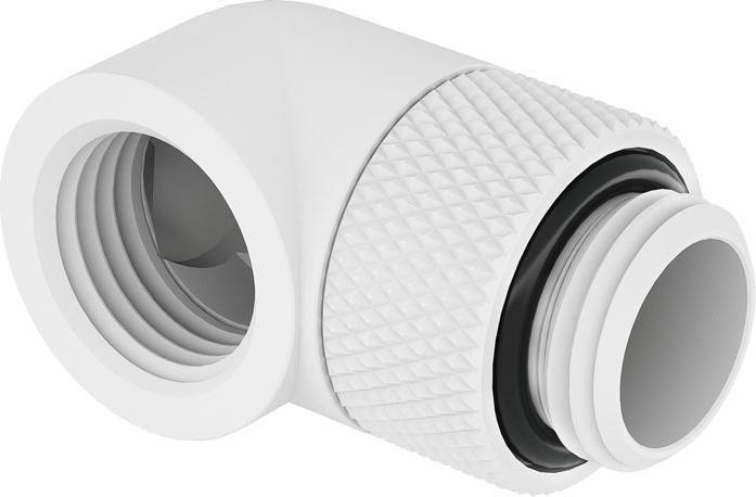 Produktbild Barrow Adapter 90 Grad G1/4 Zoll AG auf G1/4 Zoll IG - drehbar, weiss