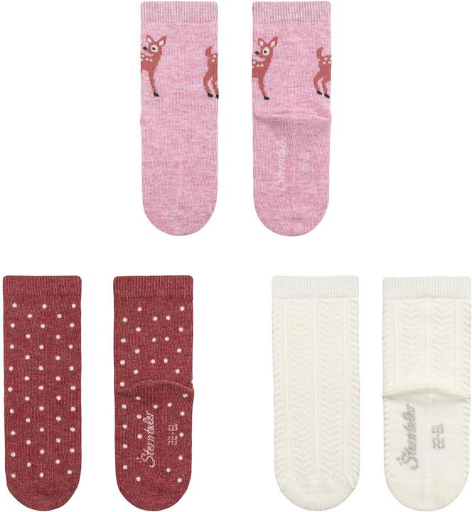 Produktbild Sterntaler Socken 3er Set Rehkitz Ecru Gr. 18 (3er Pack, 18)