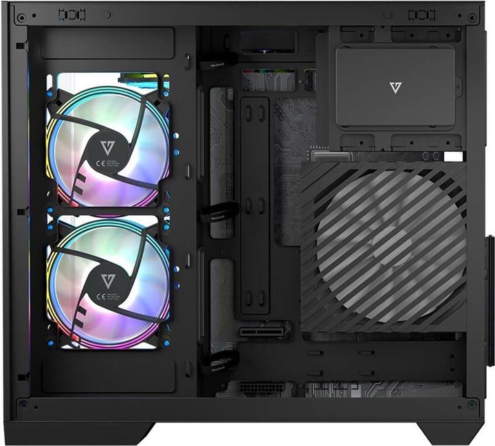 Produktbild Modecom Obudowa Volcano Panorama Apex ARGB 7F czarna (AT-PANORAMA-7F-ARGB-10-000000-0002) (ITX, ATX, mATX)