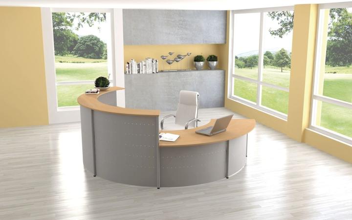 Actual product image Kerkmann Genua add-on counter beech, silver 116.0 x 70.0 x 115.0 cm