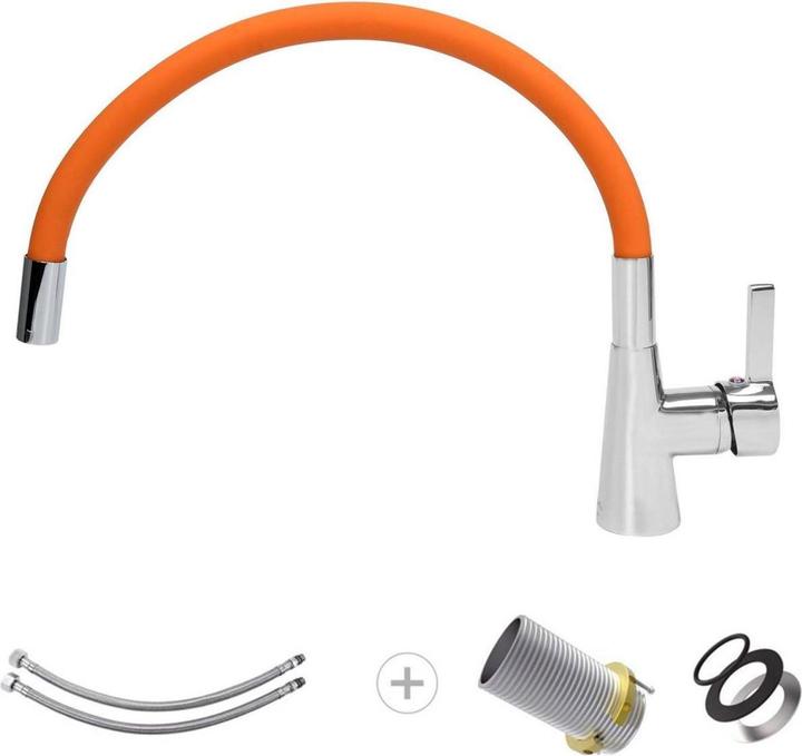 Image du produit Fala Robinet d'évier de cuisine flexible en orange robinet