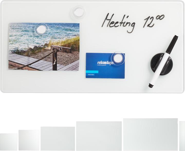 Produktbild Relaxdays Magnetboard (Magnettafel, 15 x 80 cm, 40 x 20 cm, 100 x 60 cm, 80 x 50 cm, 40 x 40 cm, 50 x 50 cm, 60 x 40 cm)
