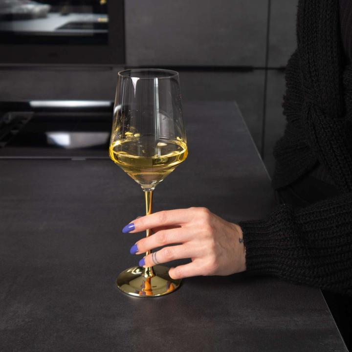 Produktbild Intirilife Wein Glas Set für Rotwein Weisswein (38 cl, 1 Gläser, Weingläser Set)