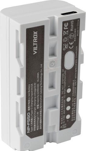 Image du produit Viltrox NP F550 Battery 2200mah avec port de chargement USB C (Batterie)