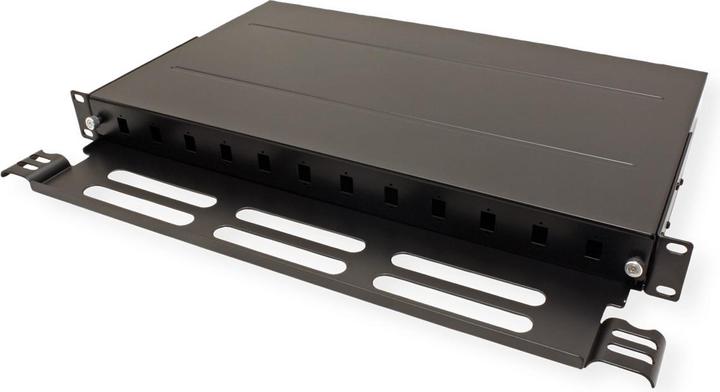 Actual product image Roline 48.30cm (19") FO chassis empty, 1 U, 12x SC-Simplex or LC-Duplex, black