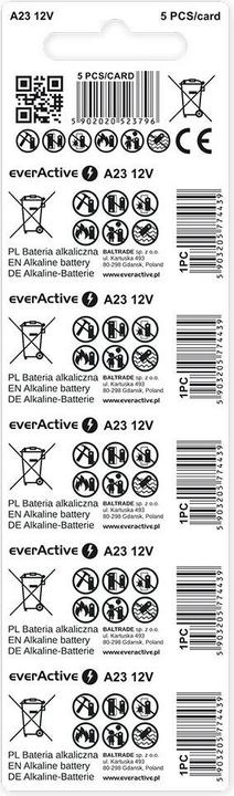 Actual product image Everactive High Performance Alkaline (5 pcs., A23, 55 mAh)