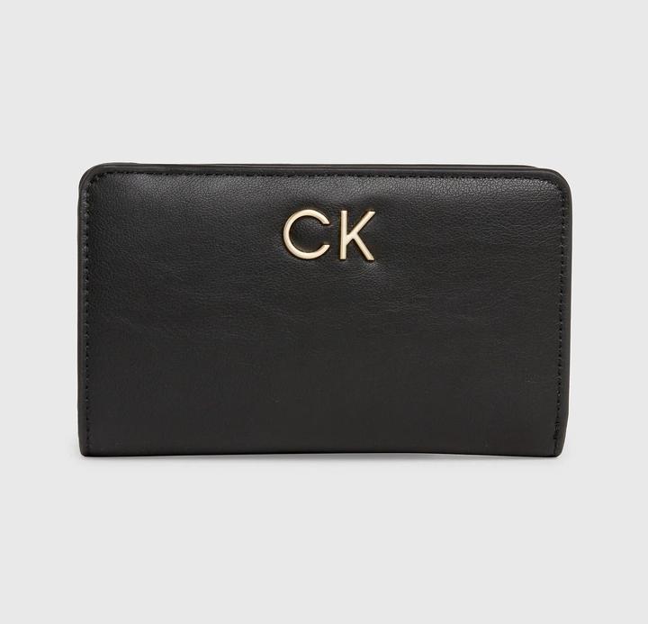Image du produit Calvin Klein Porte-monnaie pour femme Re-Lock Bifold French Wallet Grand, Noir (Ck Black), Taille unique
