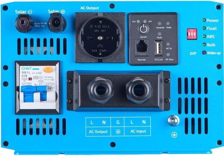 Produktbild Ective SSI 15 PRO 1500W/12V 4in1 Sinus-Wechselrichter mit Netzvorrangschaltung, Ladegerät & MPPT Laderegler