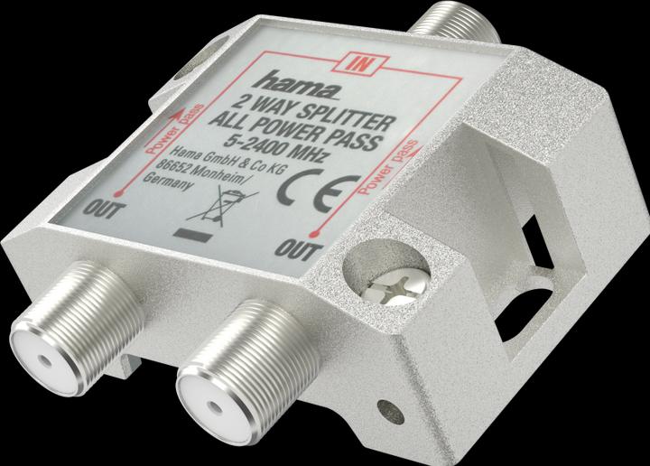 Immagine prodotto Hama Distributore SAT, 2 vie, completamente schermato (5 dB, Collettori e ramificazioni)