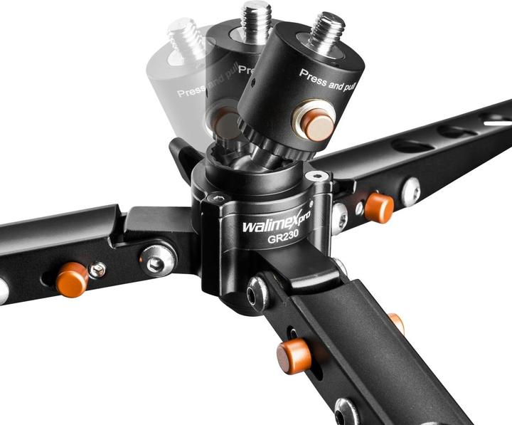 Image du produit Walimex pro pro Ground Rocker GR230 Trépied de sol et barre de support (Métal, Matières plastiques)