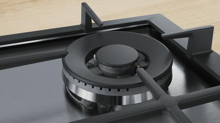 Produktbild Bosch Hausgeräte Serie 6 PCH6A5B90 Kochfeld, Edelstahl Integriert Gaskochfeld 4 Zone(n)
