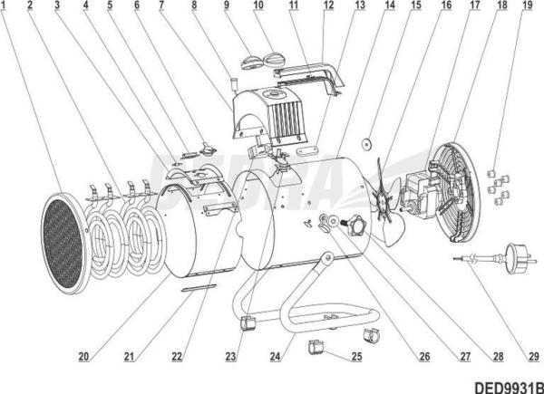 Immagine prodotto Dedra Termostato YT-WN16 T250 16A 250V