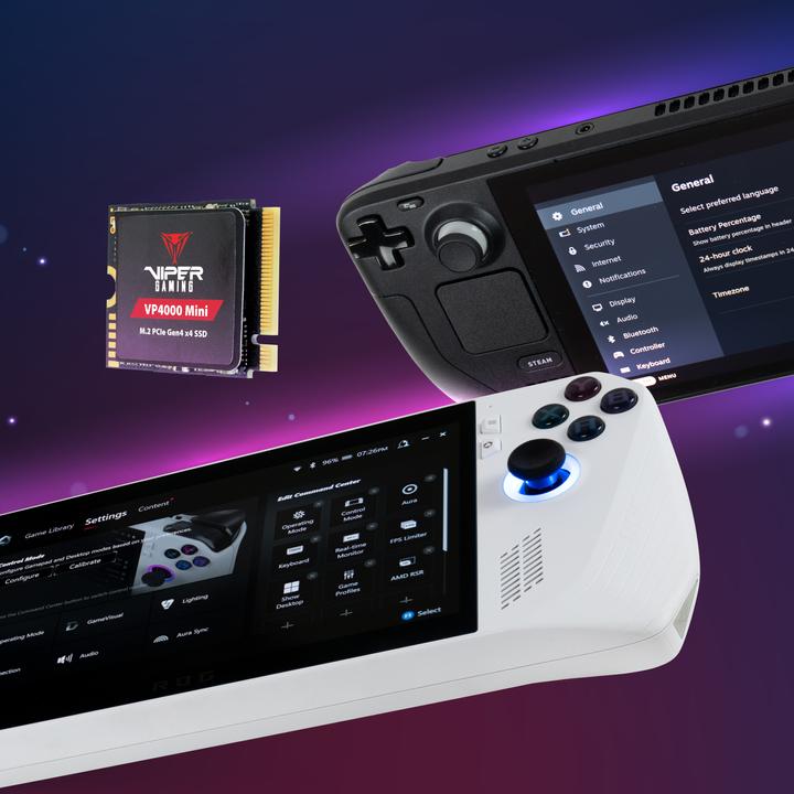 Produktbild Patriot SSD 1TB M.2 Viper Mini VP4000 Gen4 x4 5000/3500 (1000 GB, M.2 2230)
