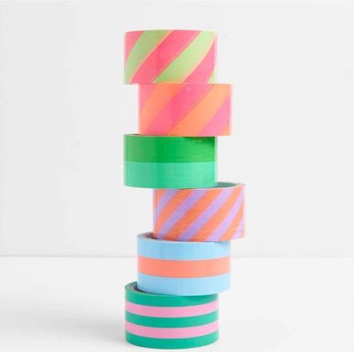 Image du produit Rico Design Ruban adhésif pour paquets rose / vert, 5 cm.300772 (0.50 mm)