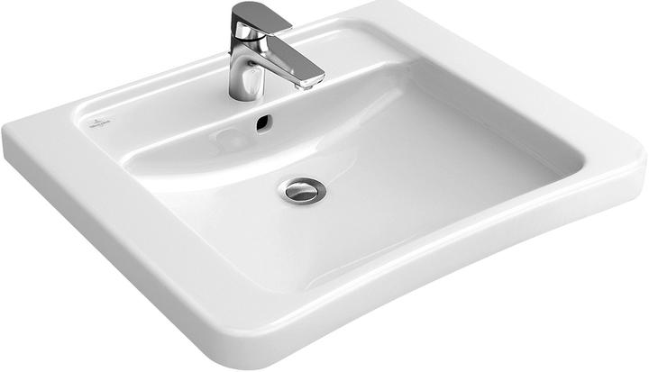 Villeroy & Boch V&B Waschtisch ViCare 650x550mm m ÜL mittl HL du we C+ (550 mm, 650 mm)