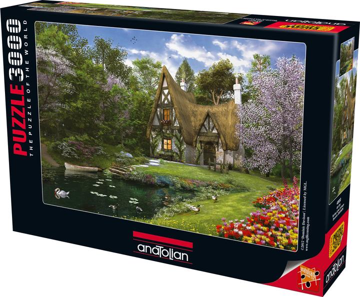 Actual product image Anatolian 4900 puzzle 3000 pcs. The lake house in the spring (3000 pieces)
