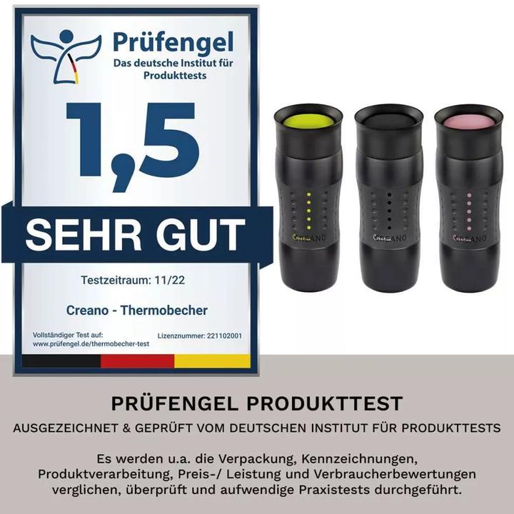 Image du produit Creano Thermos Bouteille d'eau Design Travel Mug 420ml No.18 (0.42 l)