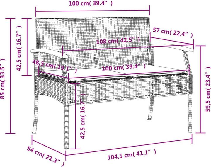 Actual product image VidaXL 10-piece garden lounge set with cushions