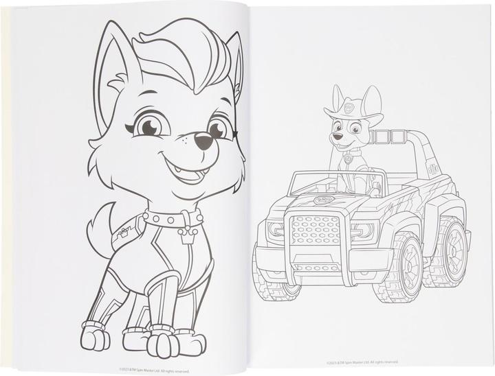 Actual product image Wins Holland PAW Patrol colouring book, 128 pages.