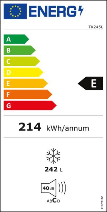 Energie-Label Kibernetik Gefrierschrank FSP 242 Liter (Freistehend, 242 l)