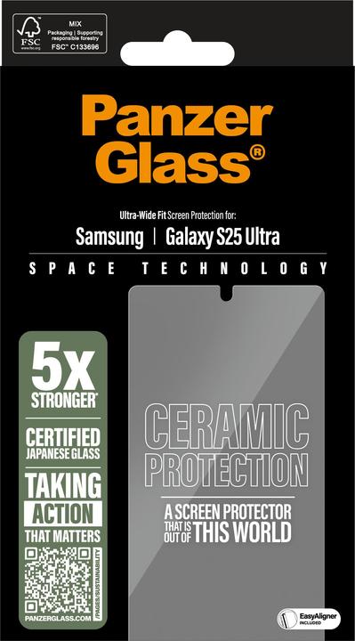 Image du produit PanzerGlass Protection d'écran en céramique (1 pièce(s), Samsung Galaxy S25 Ultra)