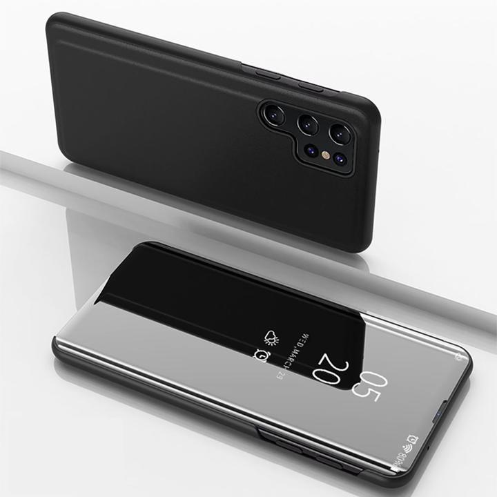 Produktbild Hurtel Back panel cover Clear View Case for Samsung Galaxy A56 Cover with Flip - Black (Samsung Galaxy A56)