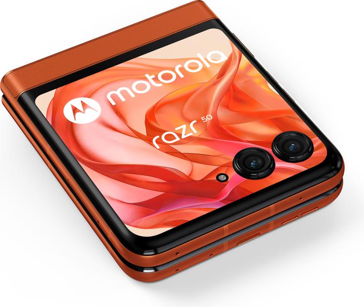 Produktbild Motorola Razr 50 (256 GB, Spritzige Orange, 271.65", SIM + eSIM, 50 Mpx, 5G)