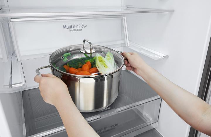 Immagine prodotto LG GBB569NSAGB Frigorifero combinato 70cm, Classe D, 462L, Wi-Fi, No frost, Grigio (462 l)