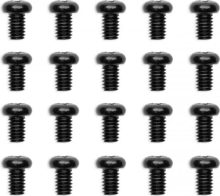 EKWB EK-Loop Phillips Head Screw Set M4 x 6 mm, 20 Stück - schwarz