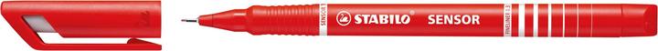Produktbild STABILO SENSOR F Finliner mit gefederter Spitzer (Rot, 10 x)