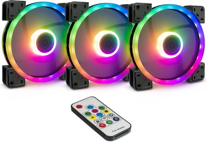 Image du produit Intertech Inter-Tech Argus RGB-Fan Set RS-14 Boîtier d'ordinateur Ventilateur 14 cm noir (140 mm, 1 x)