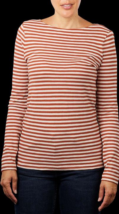Marc O'Polo Long Sleeve T-Shirt Boat Neck multi/orange (XS)