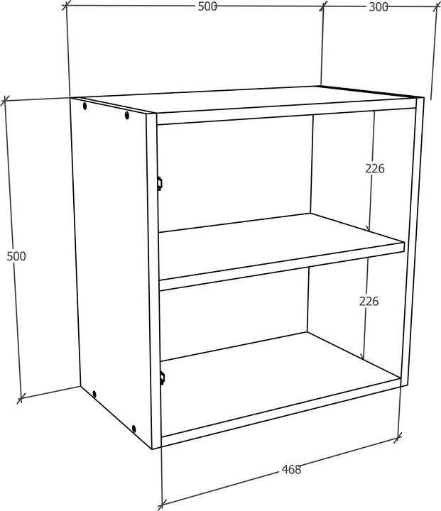 Produktbild VCM Holz Wandregal Hängeregal Wandschrank Wandwürfel Würfel Ablage Arila M (50 x 30 x 50 cm)