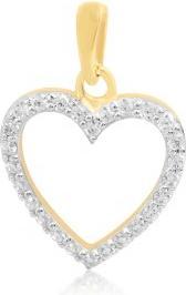 Passion Herzanhänger Gold 9kt - Zirkonia (MAT BIJOU)