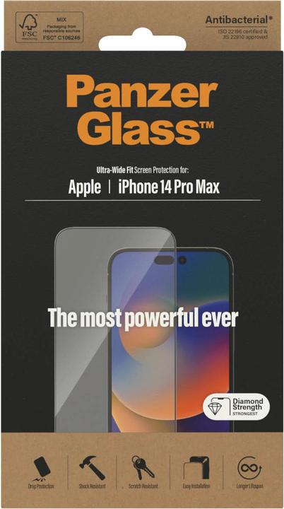 Immagine prodotto PanzerGlass Vestibilità ultra-ampia (1 Pezzo/i, Apple iPhone 14 Pro Max)