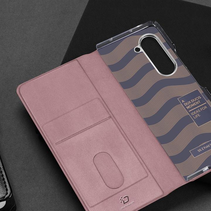 Produktbild Dux Ducis Samsung Galaxy Z Fold5 5G Bril Wallet Flip Ledertasche - Rosa (Samsung Galaxy Z)