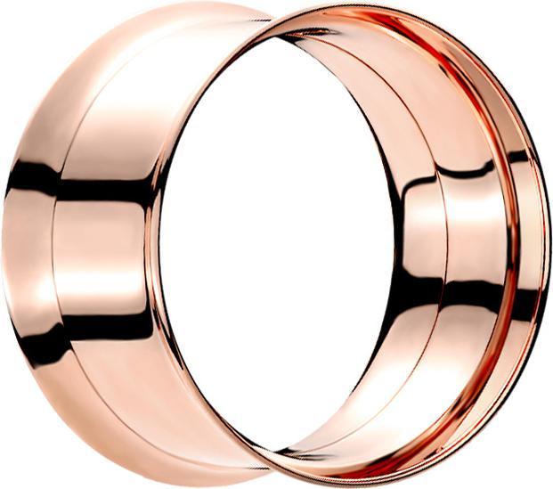 Immagine prodotto Star Piercing Tunnel svasato in oro rosa con filettatura a vite (Acciaio chirurgico 316L)