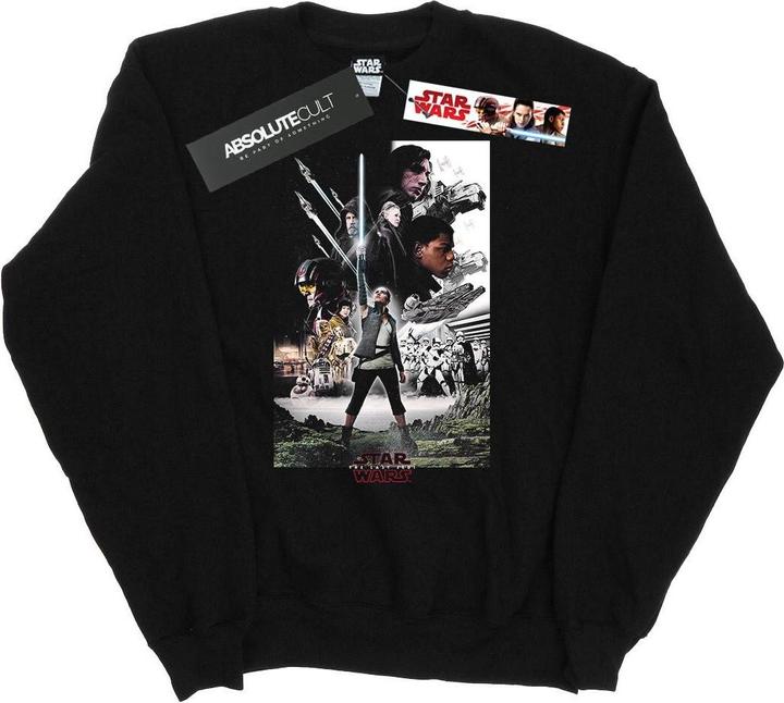 Actual product image Star Wars Mens The Last Jedi Character Poster Sweatshirt (L)