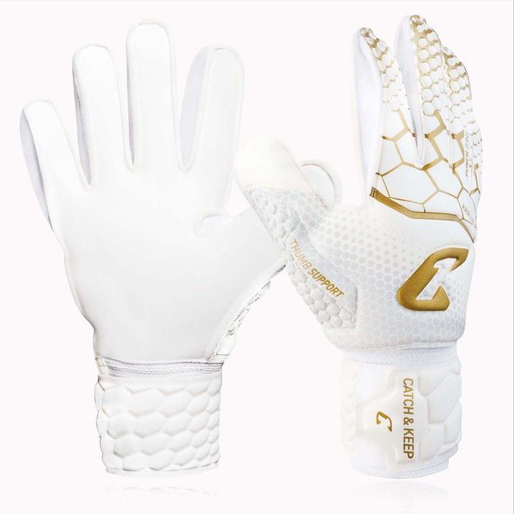 Catch & Keep Fussballhandschuhe Kralle Junior Pro 3.0 Gr. 7 Golden Torwart Keeper Goalie Handschuhe (7)