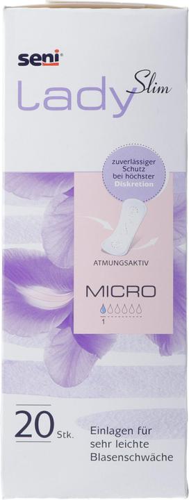 Image du produit Seni Lady Slim Micro Einlage atmungsaktive anatomische 7x18.5cm 1 Tropfen (20 x)